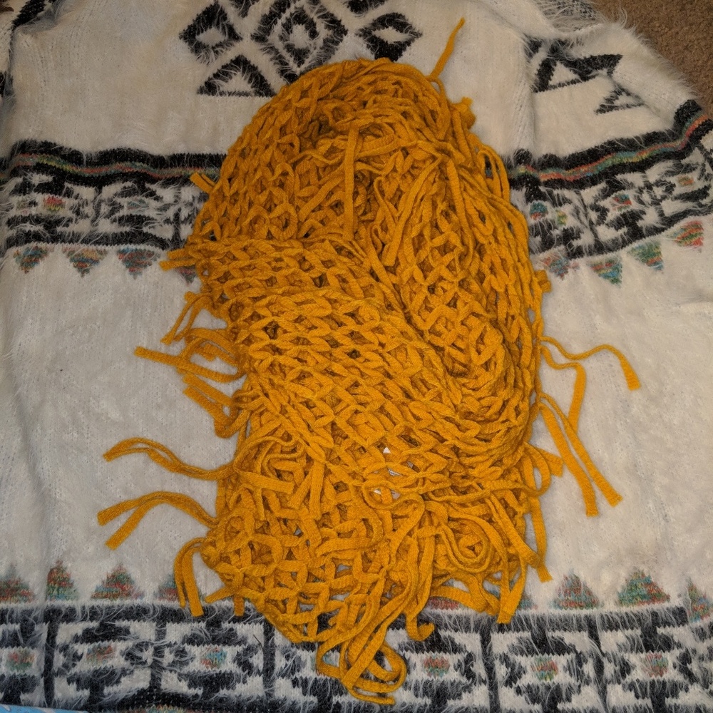 Beautiful Mustard Infinty Scarf